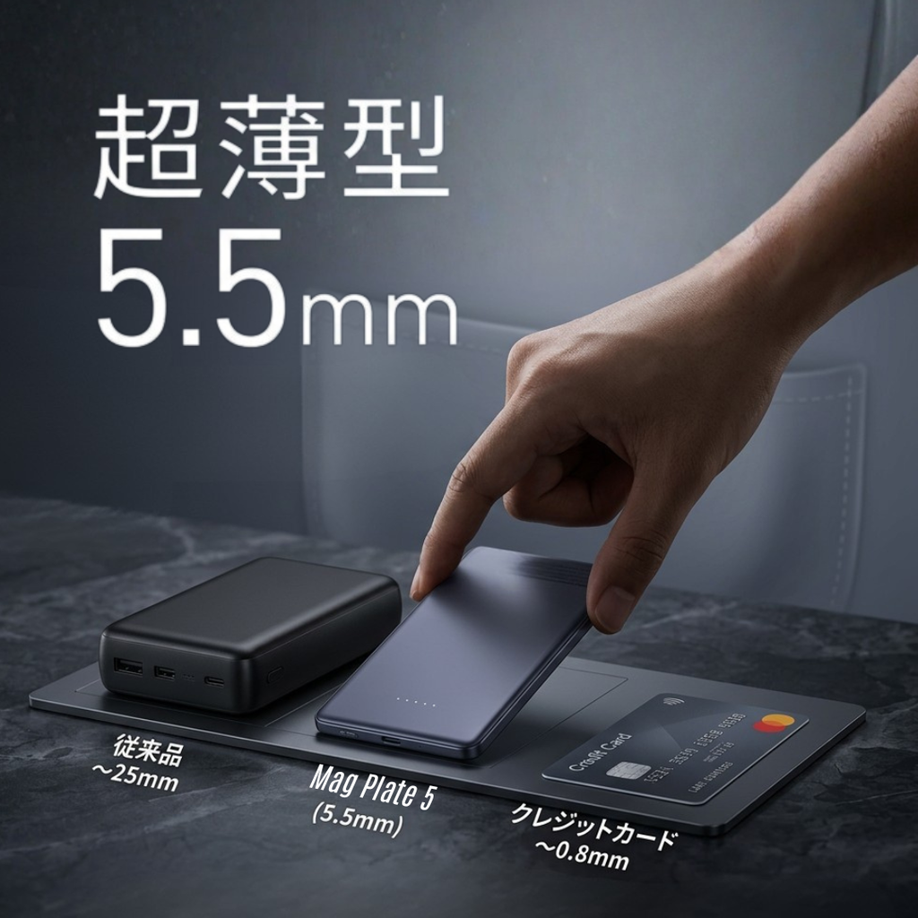 Mag Plate 5（5.5mm×半固体電池 5000mAhモデル）