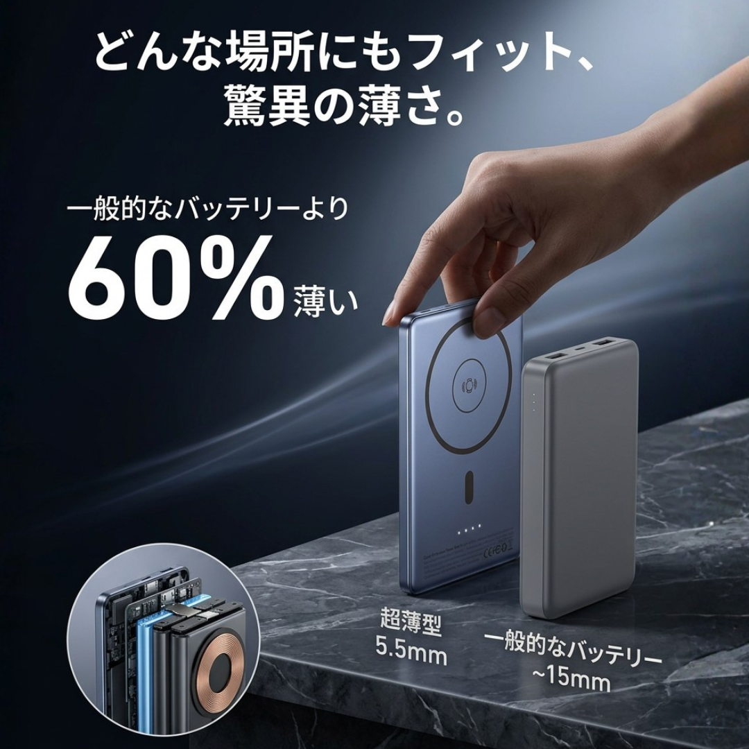Mag Plate 5（5.5mm×半固体電池 5000mAhモデル）